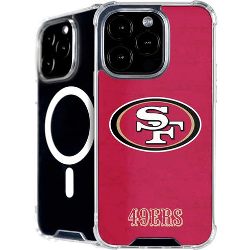 NFL San Francisco 49ers Distressed iPhone 16 Pro MagSafe Case